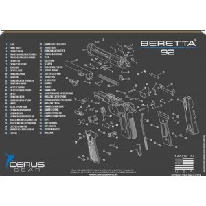 Cerus Gear podloga za pištolo Beretta 92, siva