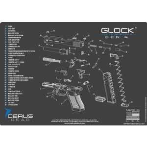Cerus Gear podloga za pištolo Glock gen.4, siva