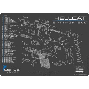 Cerus Gear podloga za pištolo Springfield Hellcat, siva